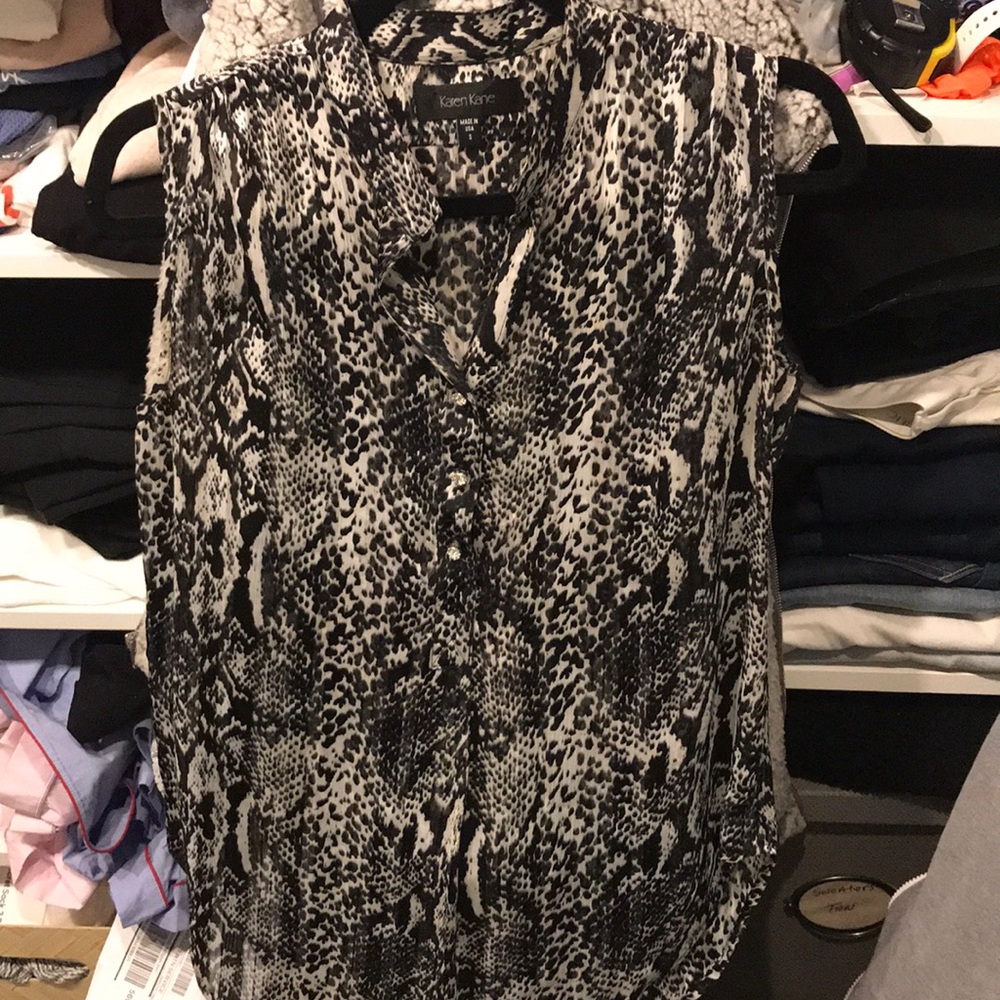 Karen Kane blouse snake print